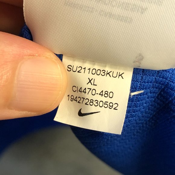 Nike Polo Shirt Men's XL Blue Embroidered Basketball Logo Comfort CI4470-480 - Picture 7 of 12